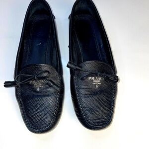 Women’s Black Prada Driving Loafers, Size 6 1/2